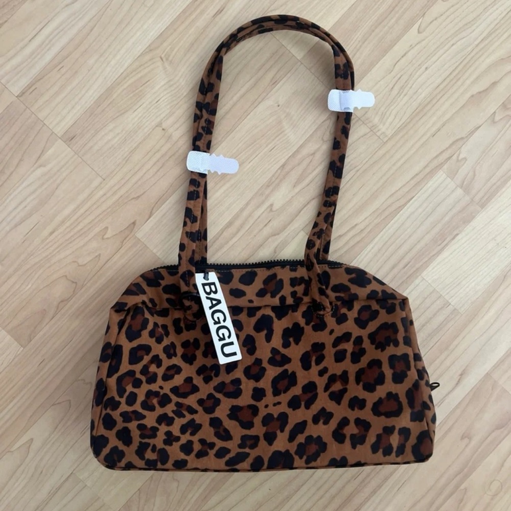 BAGGU Nylon Bowler Bag - Leopard